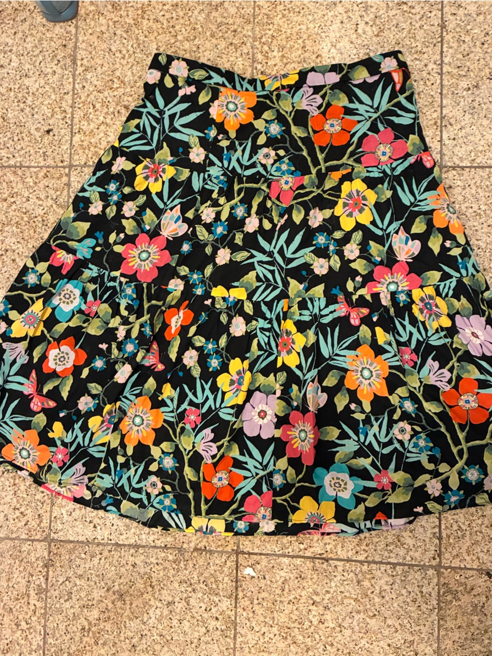 J. Crew Liberty edition floral tiered midi skirt